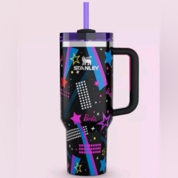 NIB ltd ed Barbie 80s Rockers x Stanley 40oz quencher tumbler - Picture 3 of 4
